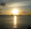 Ships at sunset